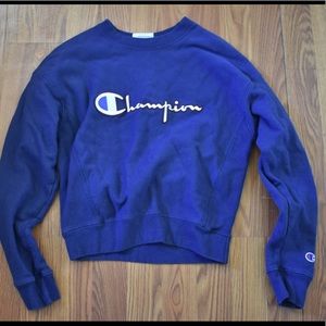 Navy Blue champion sweatshirt